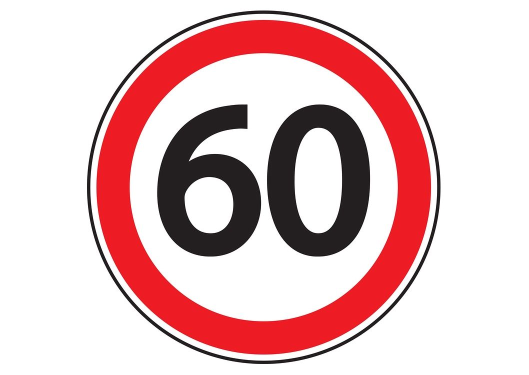Знак ограничения скорости 60 км/ч
