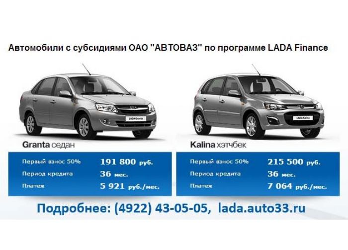 Lada Finance - предложения в апреле