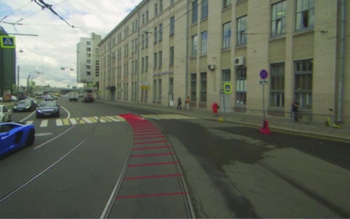 Проецирование пути в кадр при движении объекта Проецирование пути в кадр при движении объекта